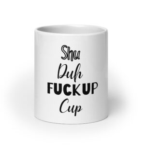 White glossy mug