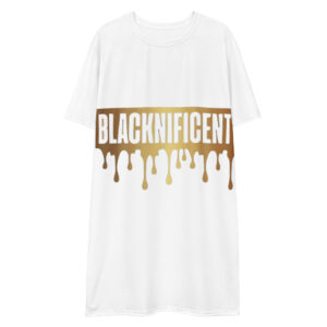 Blacknificent Oversized T-Shirt Dress – Streetwear Power with a Luxe Vibe