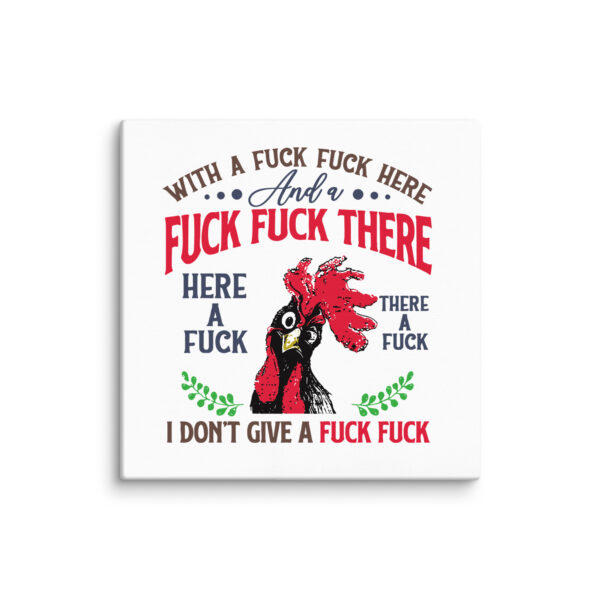 Old McDonald Had No F*cks Left – Rooster Rant Canvas - Image 9