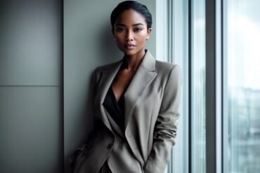 Editorial square image with the text “Emotional Regulation for Women,” showing a calm, composed woman in a luxury interior setting, symbolizing emotional discipline, silent power, and psychological strength.