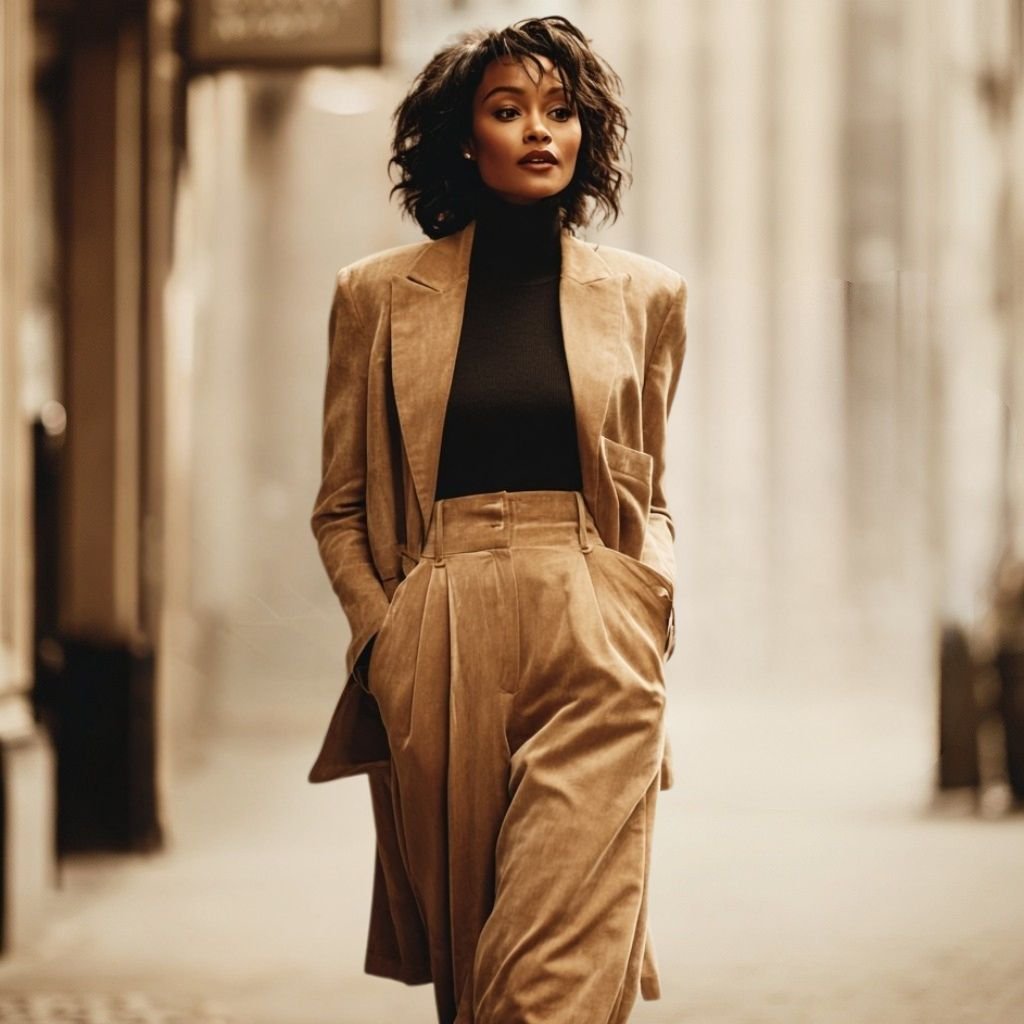 Editorial square image featuring the phrase “High Standards in Dating,” showing a confident woman walking with composure, representing formidable standards and emotional discipline in relationships.